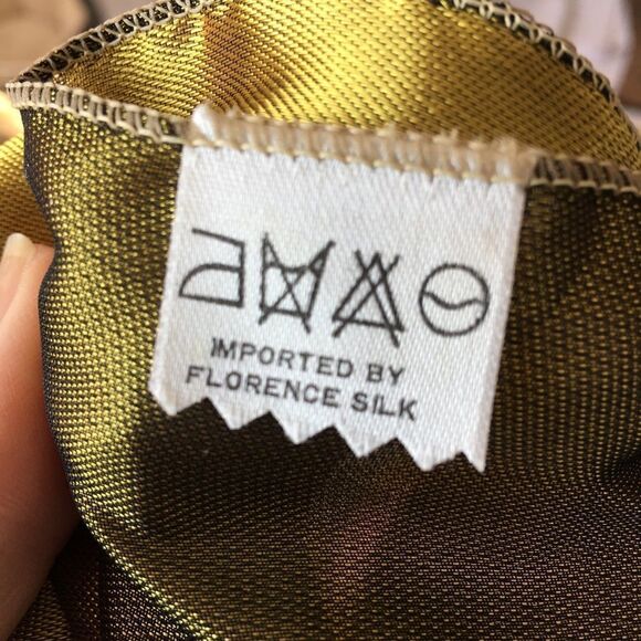 Florence Italy Gold and black silk scarf - Picture 6 of 6